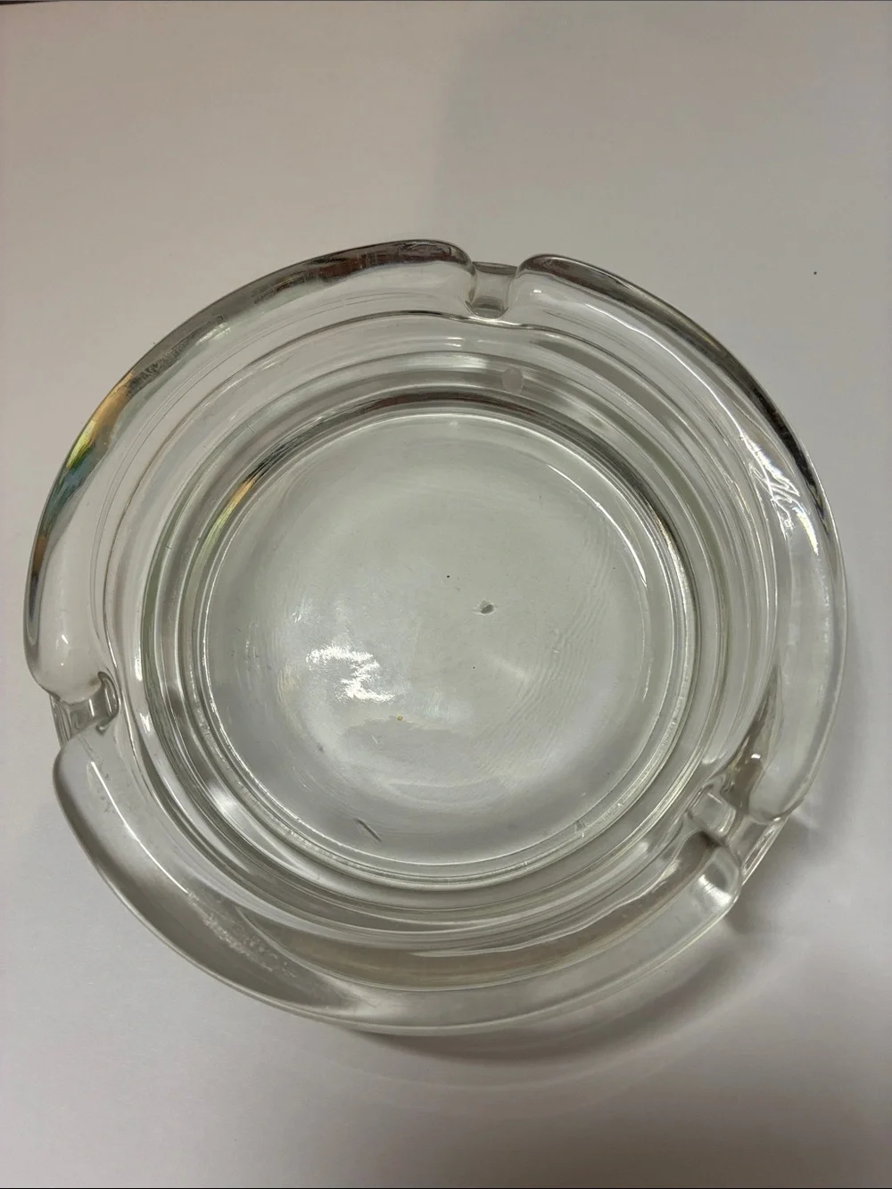 Clear Glass Round & Square Ashtray Set